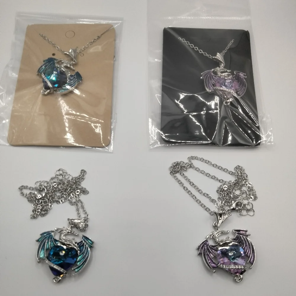 Dragon and Heart Gem - Purple - Picture 7 of 7